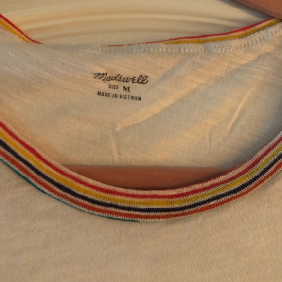 Madewell rainbow collar white tee - Picture 3 of 4